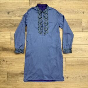 Aarong Embroidered Kurta Tunic Ethnic Shirt‎ Long Sleeve Size 42
